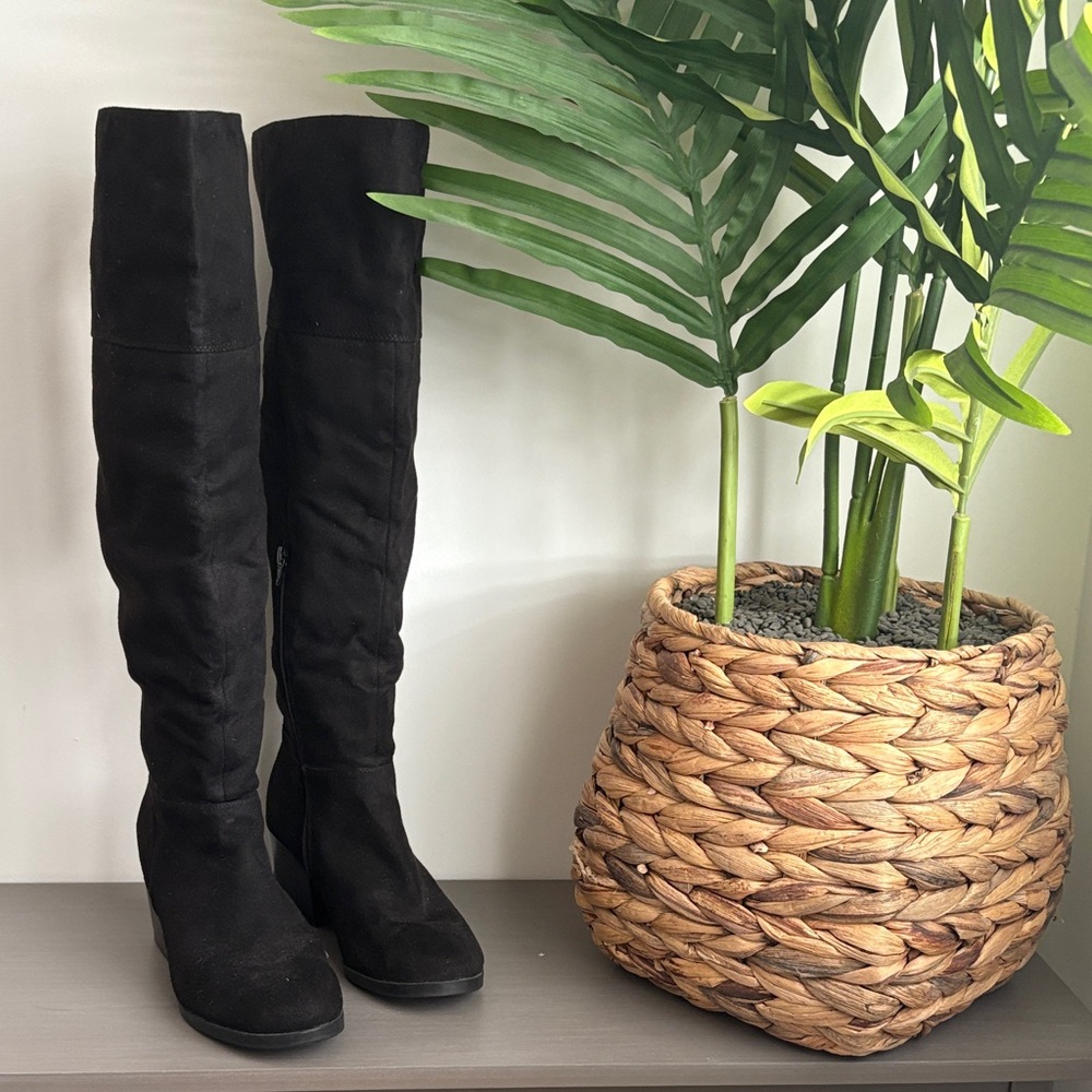 Brash Black Over the Knee Boots